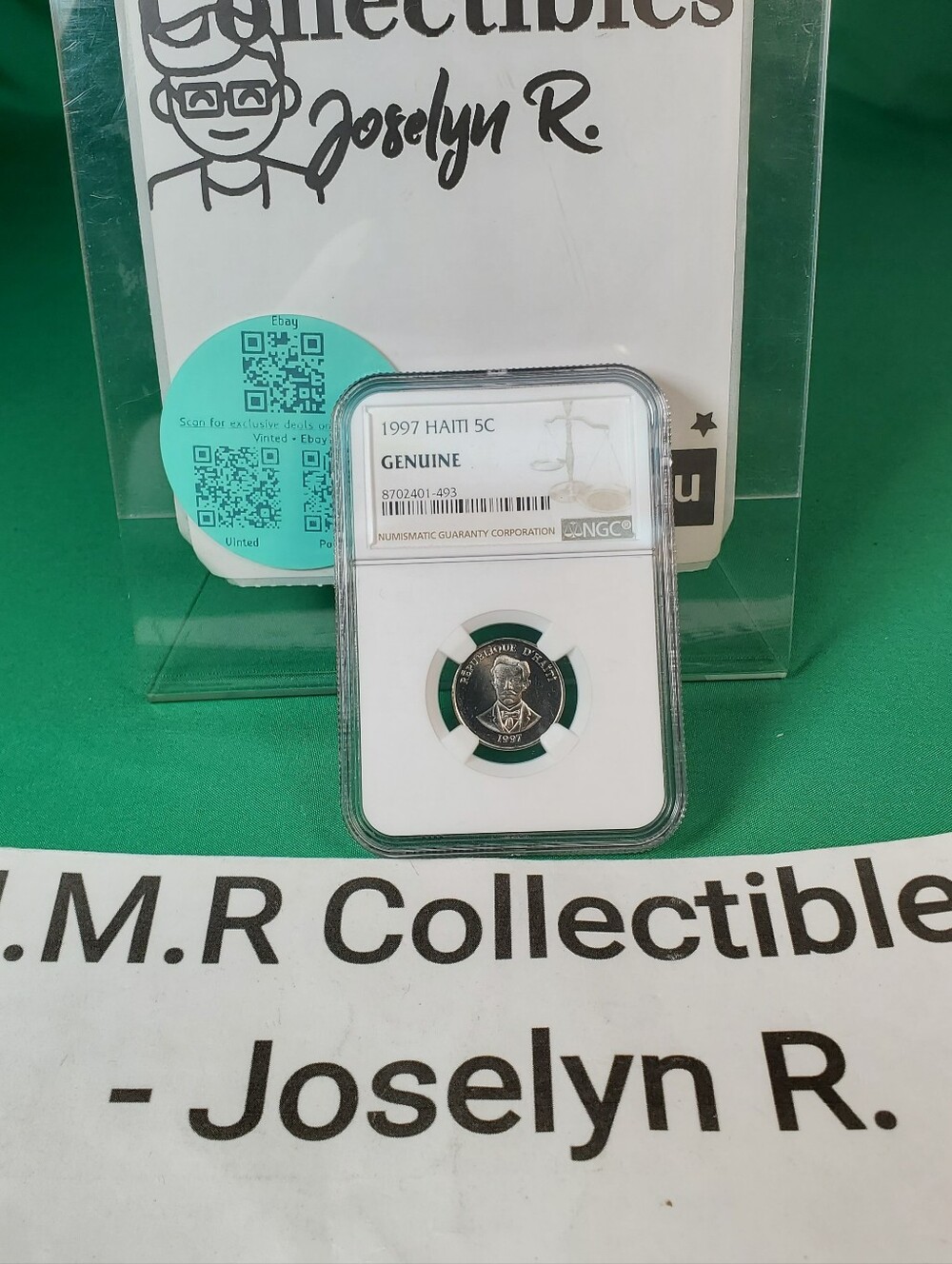 Haiti 1997 5C Nickel-Plated Steel Coin - NGC Encapsulated Genuine - Beautiful